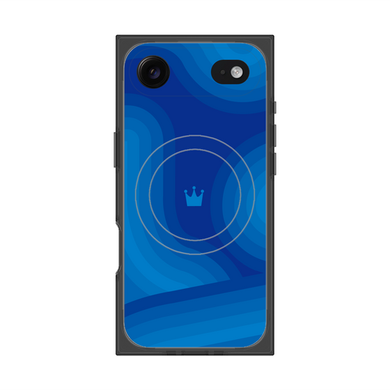 Premium Square Case with MagSafe［ CASEPLAY Winding Pattern - Blue ］