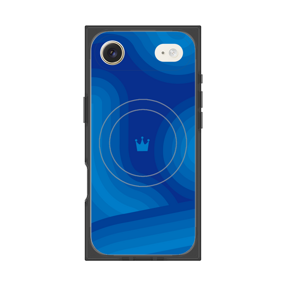 Premium Square Case with MagSafe［ CASEPLAY Winding Pattern - Blue ］