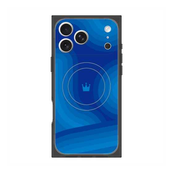 Premium Square Case with MagSafe［ CASEPLAY Winding Pattern - Blue ］