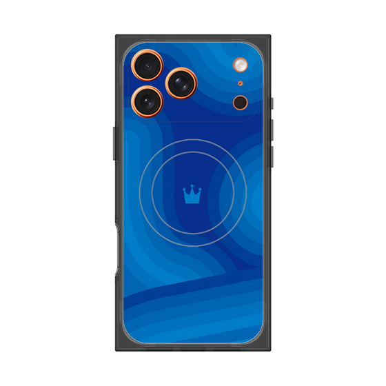 Premium Square Case with MagSafe［ CASEPLAY Winding Pattern - Blue ］