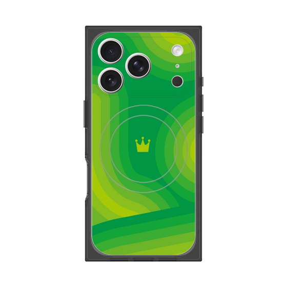 Premium Square Case with MagSafe［ CASEPLAY Winding Pattern - Green ］