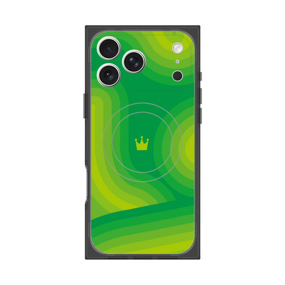 Premium Square Case with MagSafe［ CASEPLAY Winding Pattern - Green ］