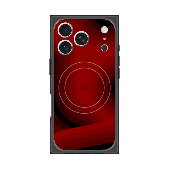 Premium Square Case with MagSafe［ CASEPLAY Winding Pattern - Red ］