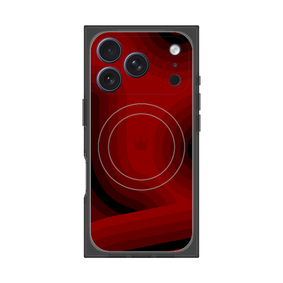 Premium Square Case with MagSafe［ CASEPLAY Winding Pattern - Red ］