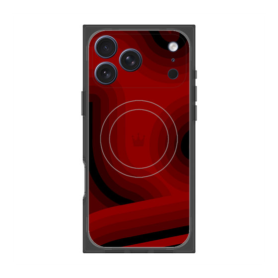 Premium Square Case with MagSafe［ CASEPLAY Winding Pattern - Red ］