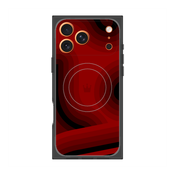 Premium Square Case with MagSafe［ CASEPLAY Winding Pattern - Red ］