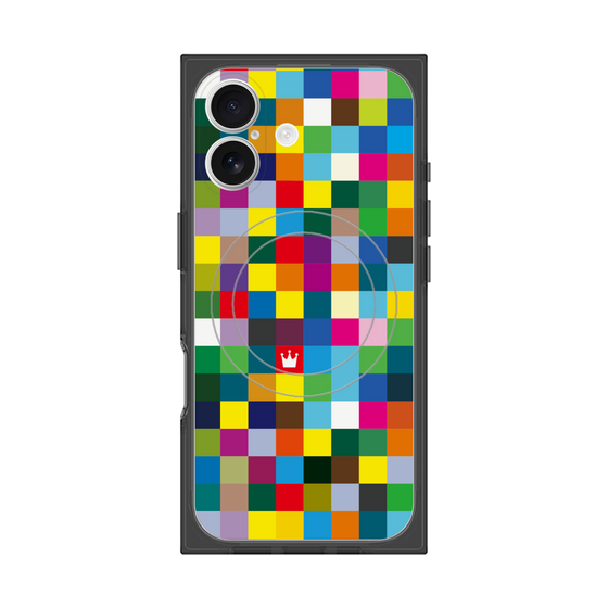 Premium Square Case with MagSafe［ CASEPLAY Rainbow Check ］
