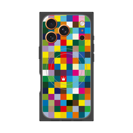 Premium Square Case with MagSafe［ CASEPLAY Rainbow Check ］