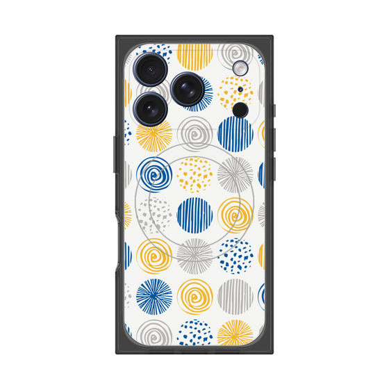 Premium Square Case with MagSafe［ Nordic Circle - Blue ］