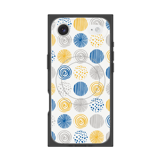 Premium Square Case with MagSafe［ Nordic Circle - Blue ］