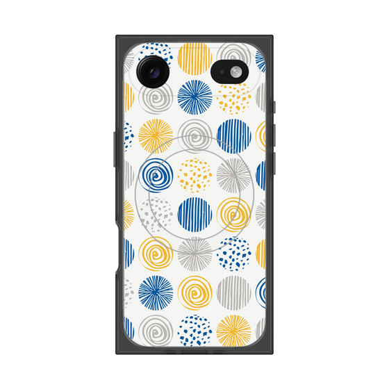 Premium Square Case with MagSafe［ Nordic Circle - Blue ］