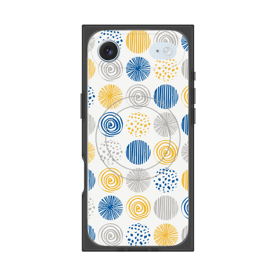 Premium Square Case with MagSafe［ Nordic Circle - Blue ］