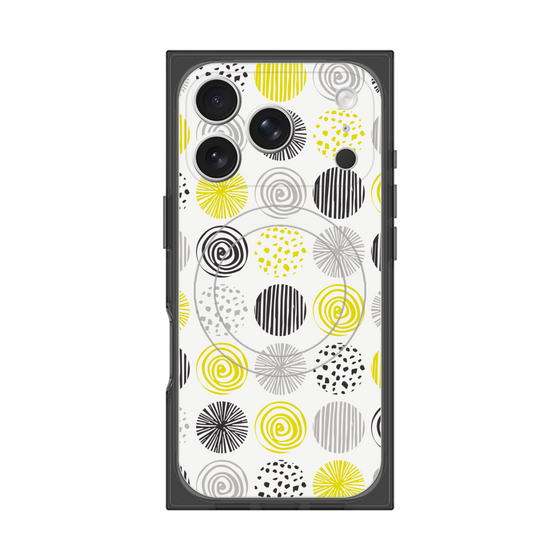 Premium Square Case with MagSafe［ Nordic Circle - Yellow ］