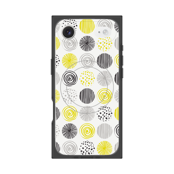 Premium Square Case with MagSafe［ Nordic Circle - Yellow ］
