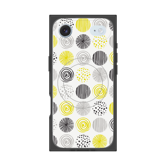 Premium Square Case with MagSafe［ Nordic Circle - Yellow ］