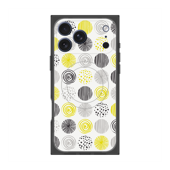 Premium Square Case with MagSafe［ Nordic Circle - Yellow ］