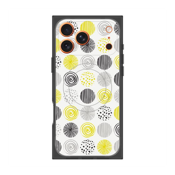 Premium Square Case with MagSafe［ Nordic Circle - Yellow ］