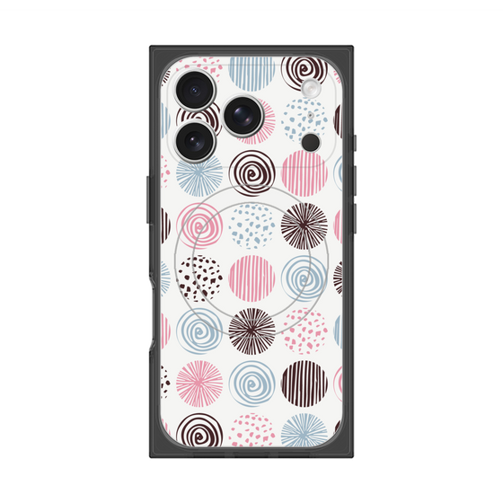 Premium Square Case with MagSafe［ Nordic Circle - Pink ］