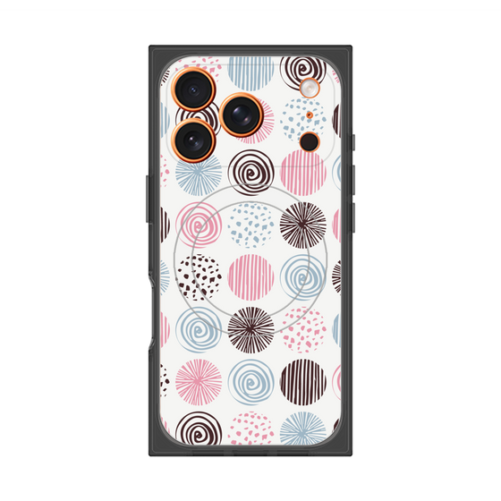 Premium Square Case with MagSafe［ Nordic Circle - Pink ］