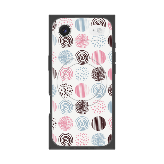 Premium Square Case with MagSafe［ Nordic Circle - Pink ］