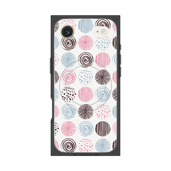 Premium Square Case with MagSafe［ Nordic Circle - Pink ］