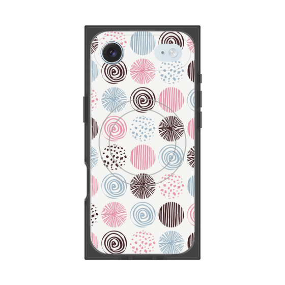 Premium Square Case with MagSafe［ Nordic Circle - Pink ］