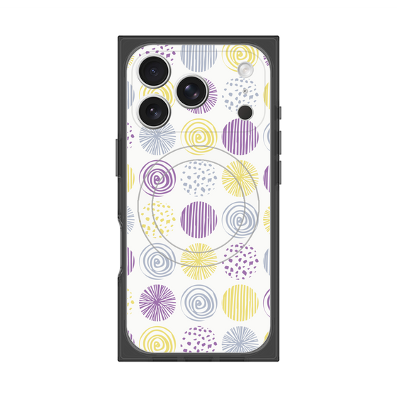 Premium Square Case with MagSafe［ Nordic Circle - Purple ］
