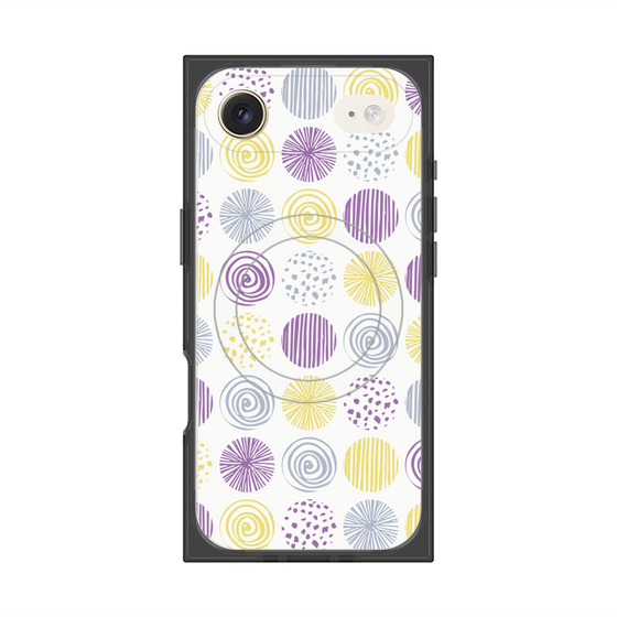 Premium Square Case with MagSafe［ Nordic Circle - Purple ］