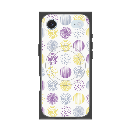 Premium Square Case with MagSafe［ Nordic Circle - Purple ］