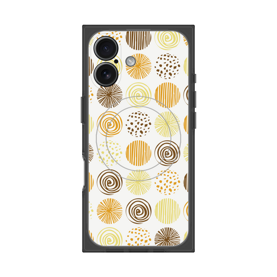 Premium Square Case with MagSafe［ Nordic Circle - Orange ］