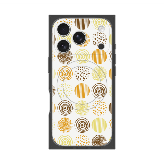 Premium Square Case with MagSafe［ Nordic Circle - Orange ］