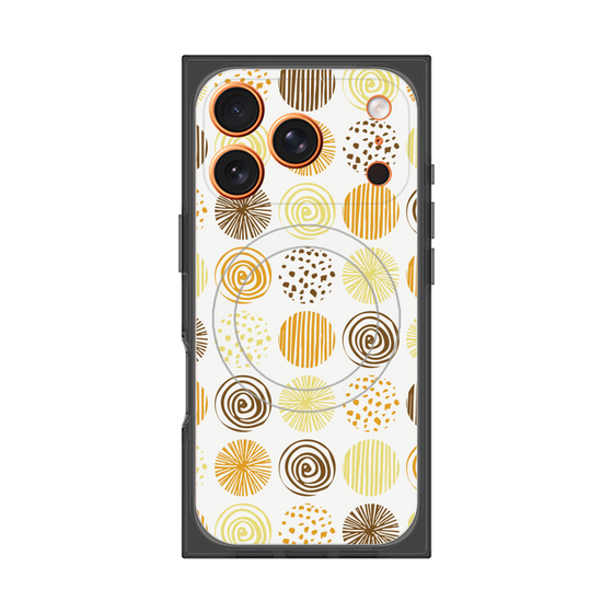 Premium Square Case with MagSafe［ Nordic Circle - Orange ］