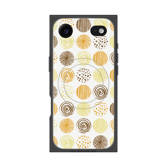 Premium Square Case with MagSafe［ Nordic Circle - Orange ］