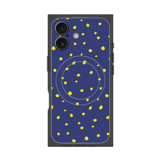 Premium Square Case with MagSafe［ Drawing Dot - Navy ］