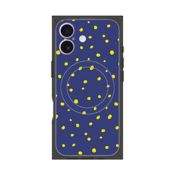 Premium Square Case with MagSafe［ Drawing Dot - Navy ］