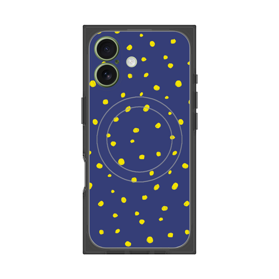 Premium Square Case with MagSafe［ Drawing Dot - Navy ］