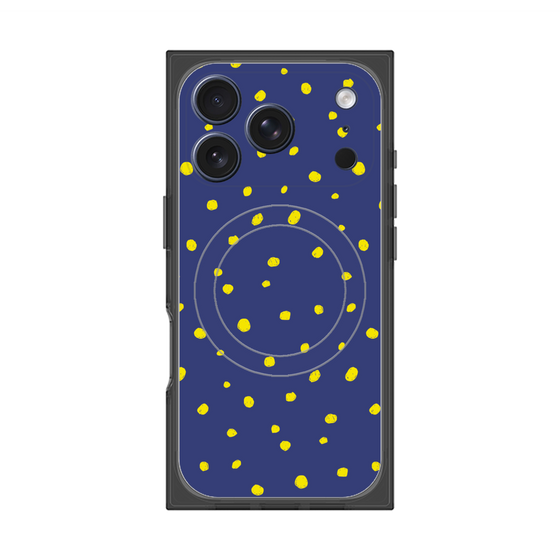 Premium Square Case with MagSafe［ Drawing Dot - Navy ］