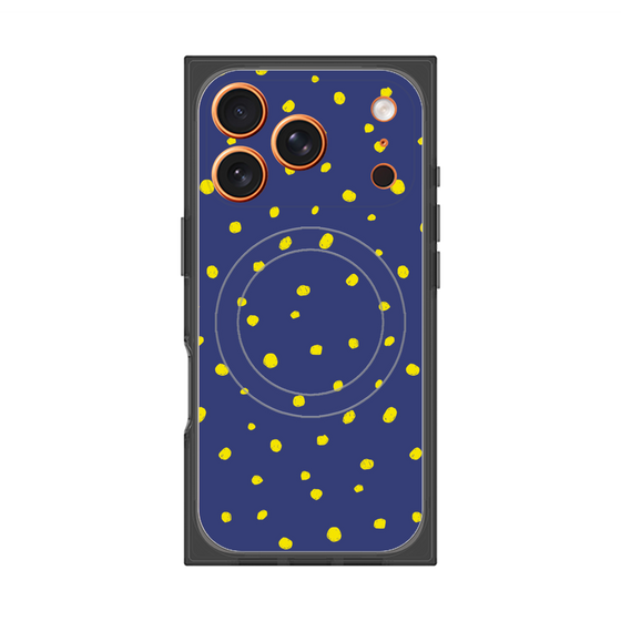 Premium Square Case with MagSafe［ Drawing Dot - Navy ］