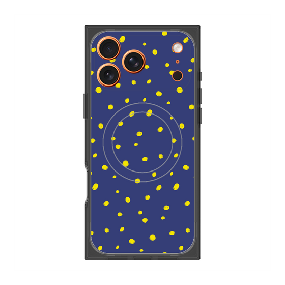 Premium Square Case with MagSafe［ Drawing Dot - Navy ］