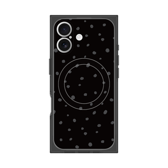 Premium Square Case with MagSafe［ Drawing Dot - Black ］