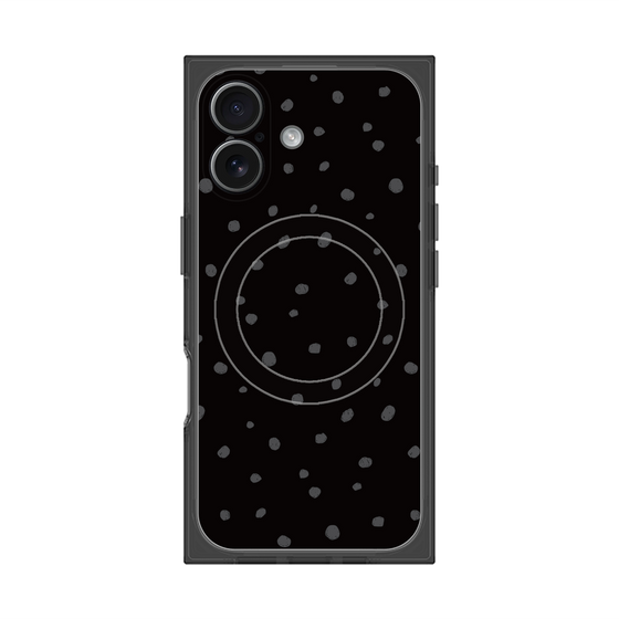 Premium Square Case with MagSafe［ Drawing Dot - Black ］