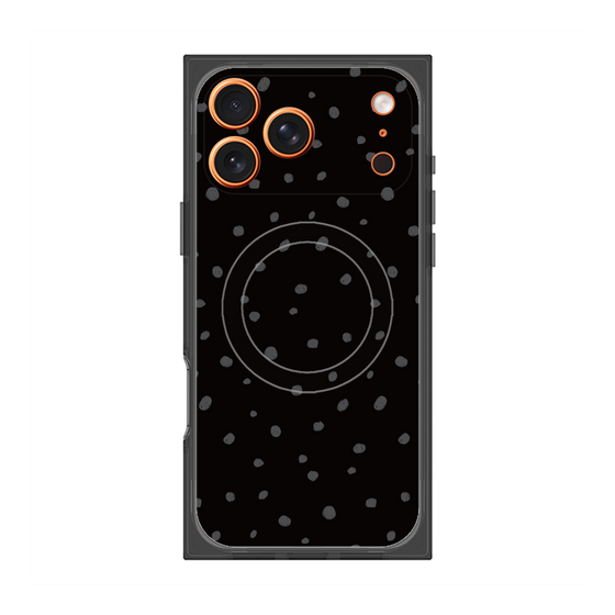 Premium Square Case with MagSafe［ Drawing Dot - Black ］