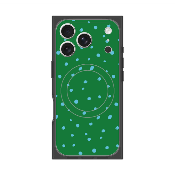 Premium Square Case with MagSafe［ Drawing Dot - Green ］