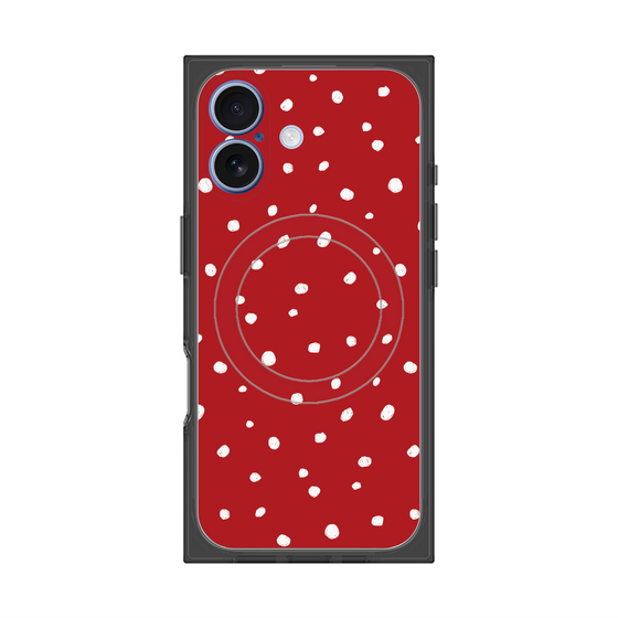 Premium Square Case with MagSafe［ Drawing Dot - Red ］