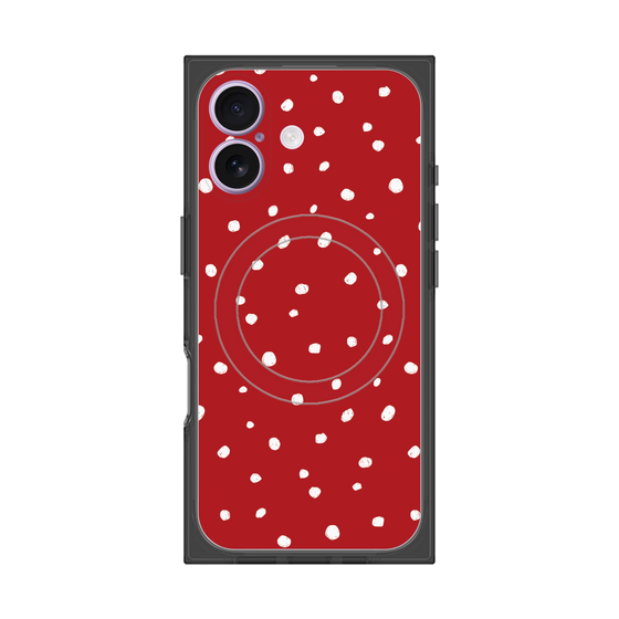 Premium Square Case with MagSafe［ Drawing Dot - Red ］