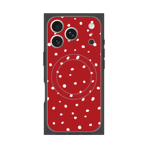 Premium Square Case with MagSafe［ Drawing Dot - Red ］