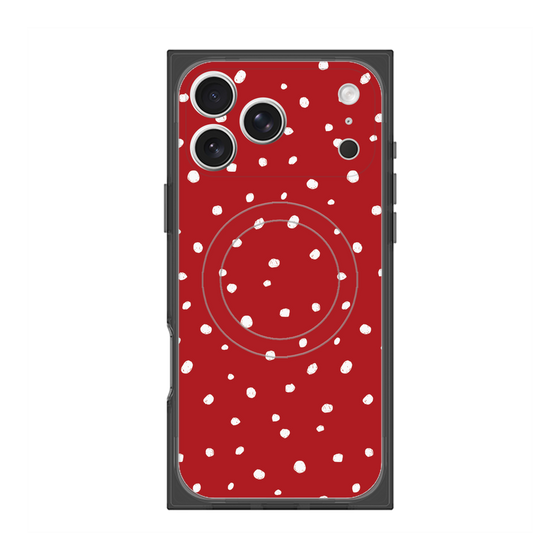 Premium Square Case with MagSafe［ Drawing Dot - Red ］