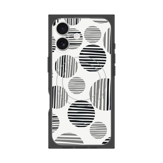 Premium Square Case with MagSafe［ Nordic Dot - Black ］