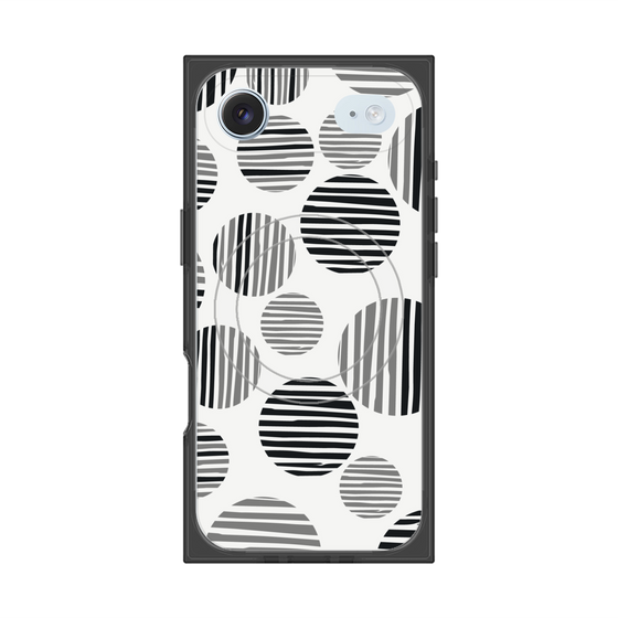 Premium Square Case with MagSafe［ Nordic Dot - Black ］