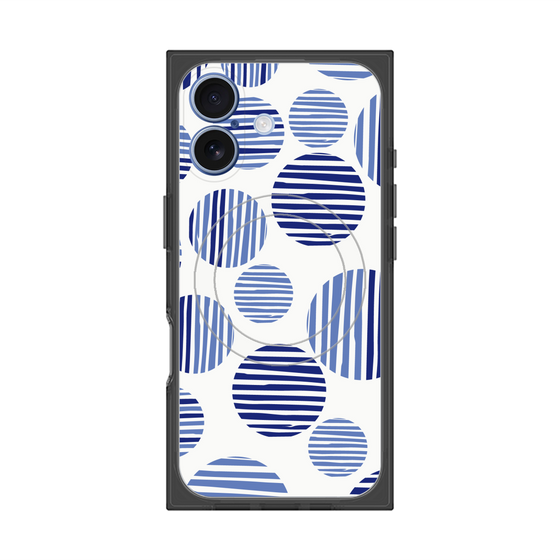 Premium Square Case with MagSafe［ Nordic Dot - Blue ］